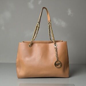 Michael Kors Large Susannah East West Tote in Luggage, MSRP $328